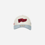 9FORTY® NEW ERA X AC MILAN KIDS WHITE CAP WITH DENIM VISOR