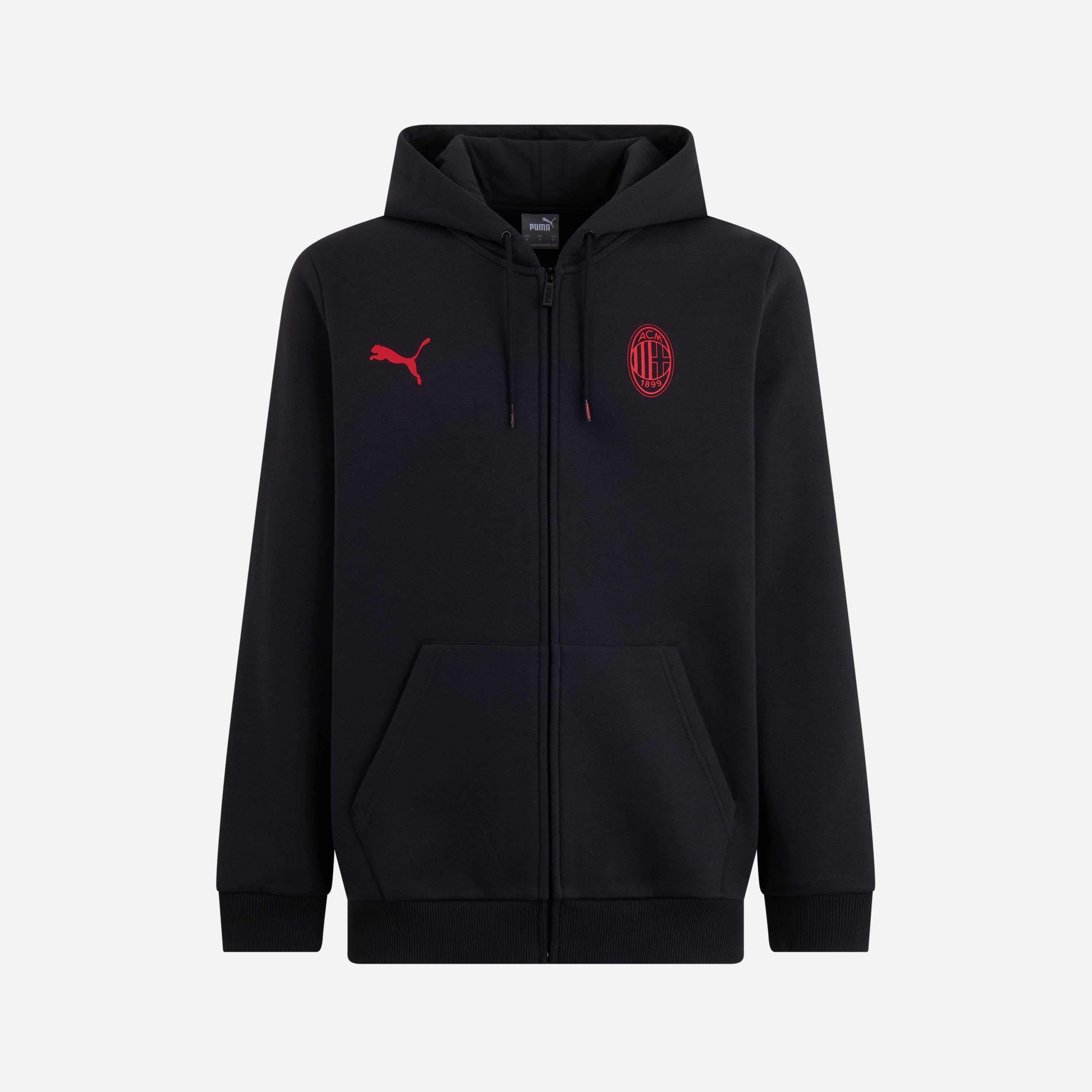 FELPA CON ZIP MILAN ESSENTIAL NERA