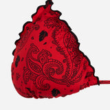 AC MILAN X MC2 SAINT BARTH BIKINI SWIMSUIT WITH BANDANA PATTERN