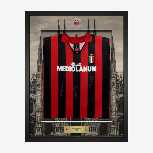 MAGLIA HOME UFFICIALE 1988/89 INCORNICIATA E FIRMATA DA VAN BASTEN, GULLIT E RIJKAARD
