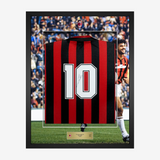 GULLIT AC MILAN SIGNED AND FRAMED HOME JERSEY 1988/89