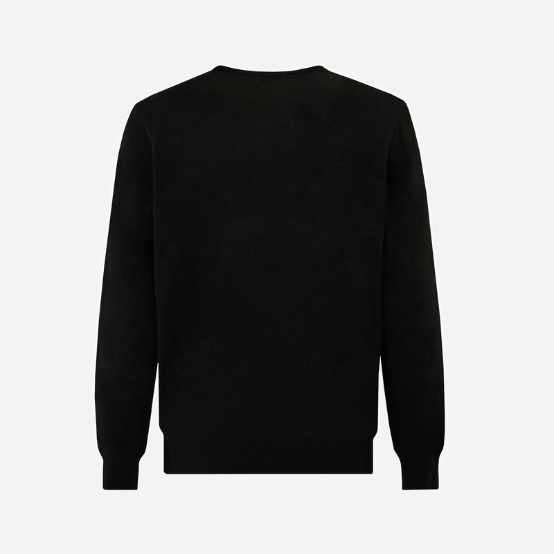 AC MILAN CASHMERE BLEND V NECK GOLD ESSENTIAL COLLECTION